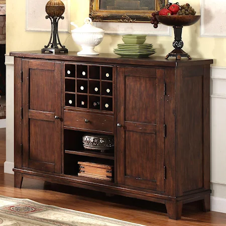 Dining Server Style Buffet with Wine Storage